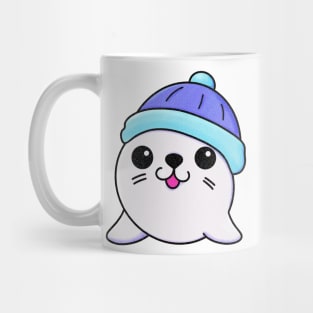 Kawaii Winter Seal Mug